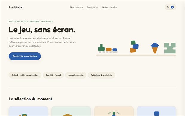 Interface de la démonstration Ludobox