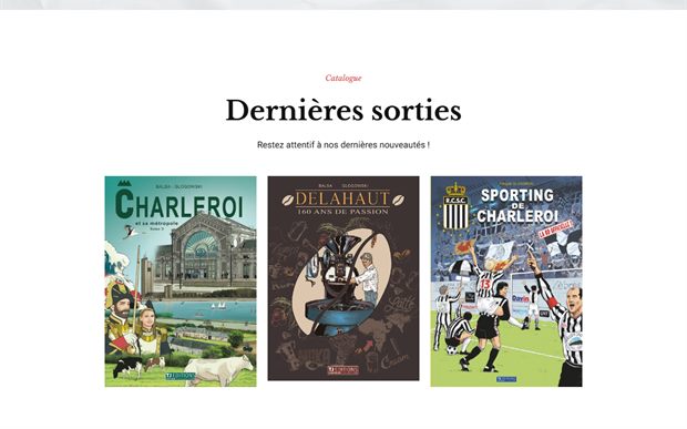 Page d'accueil du site TJ Editions